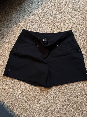 INC International Concepts Black High-Waist Stretch Shorts